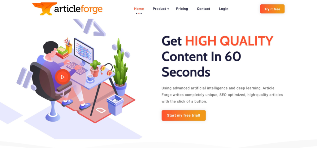 article forge ai writing software tools